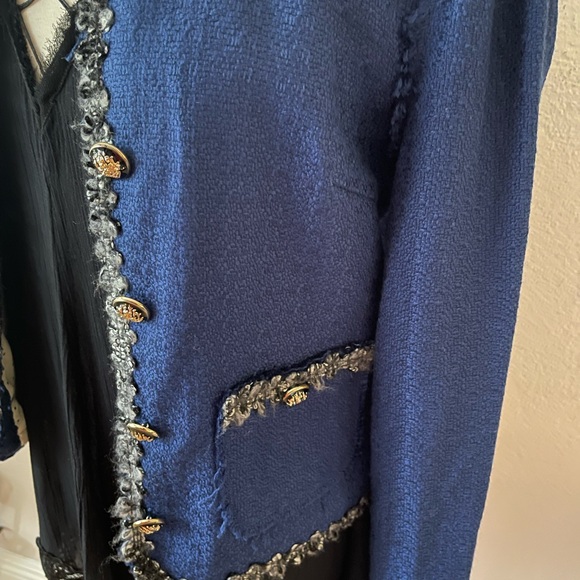 Dark blue classic look jacket slim fit, New With Tag - Picture 4 of 10